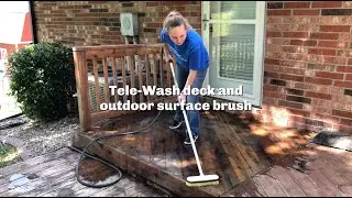 Tele-Wash Deck Brush Cleans Many Outdoor Surfaces