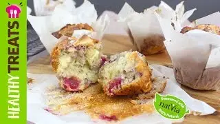 White Chocolate Raspberry Muffins - Sugar Free Muffin Recipe!