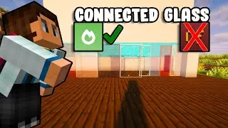 Connect Glass Texture With Sodium and Iris shaders #minecraft