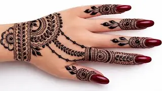 Easy stylish back hand MEHNDI design | simple Arabic mehndi design | mehandi design | mehndi design