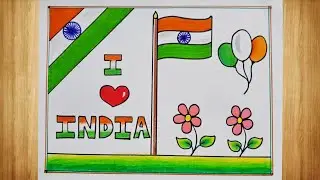 Happy  Republic day Drawing with pencil sketch for beginners | how to draw 26 January | Easy Draw