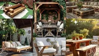 Rustic Outdoor Pavilion Furniture Ideas  Cozy & Elegant Wood Designs