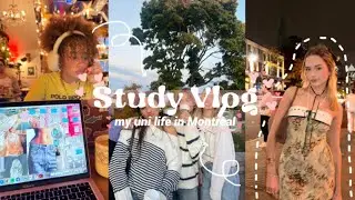 Study Vlog: my uni life in Montreal (cute caf&eacute;s, friends, snowy days, cin&eacute;ma, studying...)