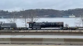 Bessemer & Lake Erie 2-10-4 #643 in NS Conway Yard, 1/25/2024