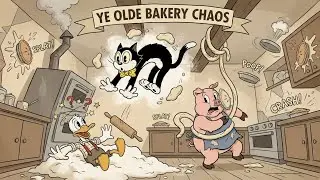 😱 The Great Dough Disaster! 1930s Rubber Hose Cartoon 🍞 | Chester, Grumbles & Dizzy | 