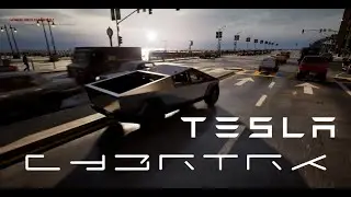 Driving Tesla Cybertruck in Unreal Engine 5 Matrix City