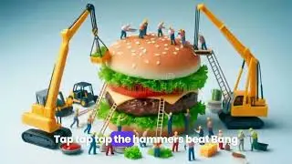 Mini workers building a giant burger | Tiny people food construction #miniature #viralvideo #viral