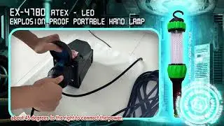 EX-4780 (IMPA 792165) ATEX LED Explosion-Proof Portable Hand Lamp with cable, plug, and socket set