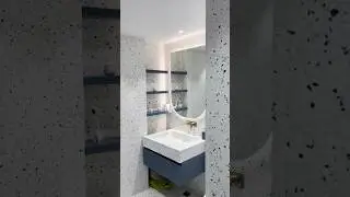 Stunning Terrazzo Bathroom Makeover ✨Designed by Parman Designs Terrazzo 🛁 #BathroomGoals #Terrazzo