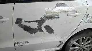 Volkswagen Polo door quarter panel repair