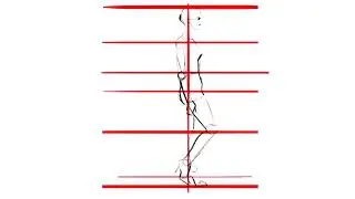 High heels walking cycle (gait) Animation reference sideview sketch