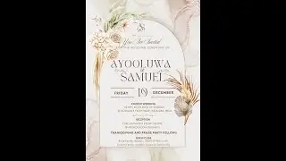 OUR WEDDING CEREMONY...AYOOLA WEDS SAMUEL