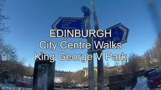 Walk With Me - King George V Park Edinburgh - Walking in the Snow & Sunshine February 2021 - 4K