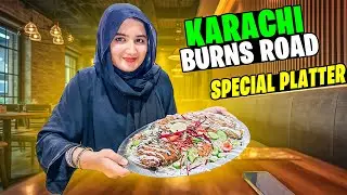 Finally Main Course Start Karne Lagi Hoon | Karachi Famous Burns Road Platter | Fatima Farooq Yaseen