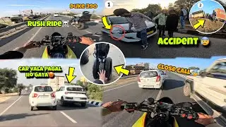 MT15 Vs Duke390 Crazy Rush Ride | Ek Dum Aage Accident Ho Gaya 😳