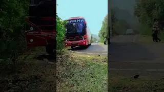 Ghat Road Just Missing Turn 😱 Sharma Travels Bus #ghat #road #shorts #trending