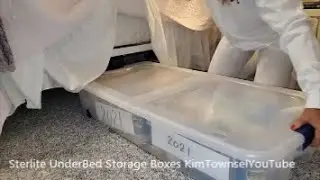 Sterlite UnderBed Storage Boxes | Flip Top | Four Wheels | KimTownselYouTube
