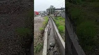 Open Drain Hazard Endangers Commuters on Nirjuli After Drainage Work