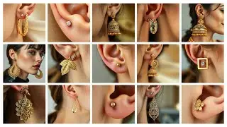Gold Earrings Designs 2025 | Stylish & Lightweight Daily Wear Earrings | 2AM Jewellery
