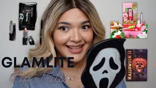 Swatching Glamlite Cosmetics Lip Kits (Ghostface, Halloween, and Strawberry Shortcake)