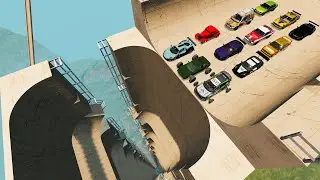 BMNG XROM &ndash; High Speed Car Stunts Jumps and Crashes #002 in BeamNG.drive