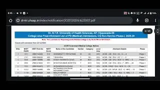 PG MEDICAL 2025 || Seat allotment released 🥳 | Self reporting process | Dr NTR University 