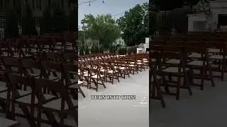 Patio transformation for outdoor wedding ceremonies #wedding #weddingvenue #transformation
