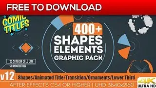 Shapes & Elements Graphic Pack | After Effects Template | Free Download