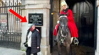 SHE LAUGHED LIKE A WITCH, THEN KING’S GUARD YELLS AT HER