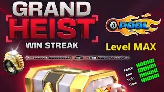 HEIST WINSTREAK IN 8 BALL POOL ❤️ VAULT BREAKING CUE LEVEL MAX TRICK 🔥|