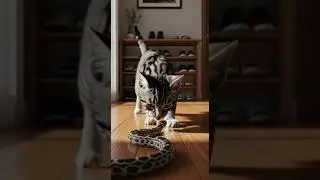 When a Cat Meets a Snake... Only One Walks Away Alive #cats #snakes #wildlife