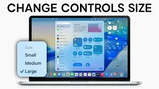 macOS Tahoe 26: How to Change Controls Size in Control Center in Mac
