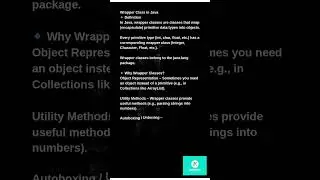 What is Wrapper Class in Java?#java #interview  #coding