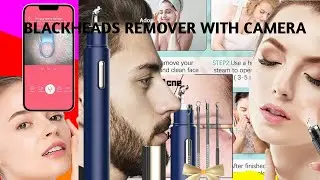Blackhead Remover with Camera, WiFi Visual Blackhead Remover Tools with White/Blue Lights for iPhone