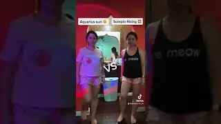 Sun Sign VS. Rising Sign 👽🦂 #shorts #scorpiorising #aquariussun #aquarius #scorpio #touchit