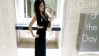 OOTD: Black Maxi with Cut Outs