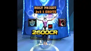 Hpriest 2600cr Ele/Rogue 3v3 1 SHOTS! 9.1.5 PvP Arena