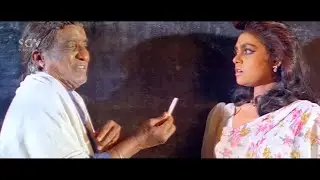 Silk Smitha Teaches Kannada Alphabets To Old Age People - Halli Mestru Kannada Movie Part 6