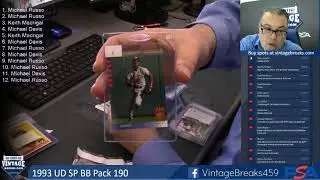 08-08-19 1993 UD SP Baseball Pack 190 Break Opening Video