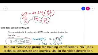 dB Ratios and Echo Height Calculations ll UT Level 2 & 3 calculations