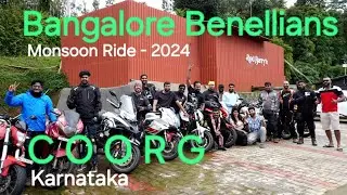 Monsoon Ride 2024 | Bangalore Benellians | Redberry's Luxury Stay Coorg #benelli #coorg #travel