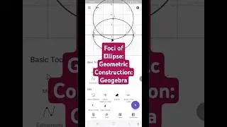 Foci of an Ellipse: Geometric construction: Geogebra