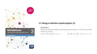 Ćw1/72 Wyznacz równanie okręgu przechodzącego przez punkty A i B, którego środek należy do proste l.
