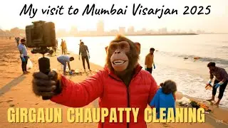 Girgaun chaupatty beach cleaning #youtubevideo #vlog #veo3 #mumbai #visarjan #ai #aivideo #viral 