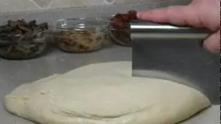 After the first rise, dividing the dough