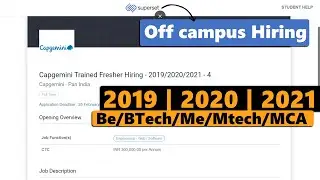 Capgemini off campus drive | Capgemini  Freshers Hiring 2019 | 2020 | 2021 | Off Campus Drives