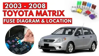 Схемы и расположение блоков предохранителей Toyota Matrix (2003&ndash;2008) Руководство пользователя