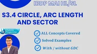 IB DP MAI HL SL  3.4 Circle, arc length, sector, segment
