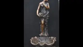Italian Bronze XL Maiden Fountain Statue