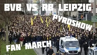Borussia Dortmund vs RB Leipzig! BVB Fanmarch and pyroshow by Ultras BVB!! 02-04-2022.